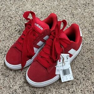 Adidas Scarlet Red Sneakers with White Accents